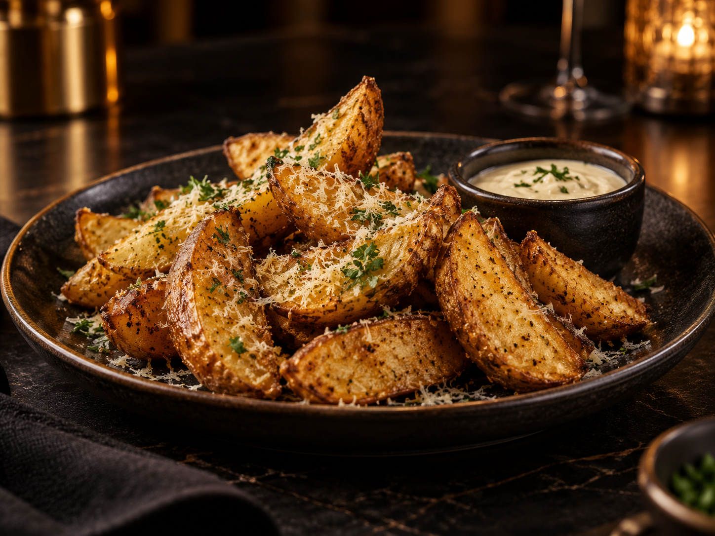 Papas gajo con parmesano